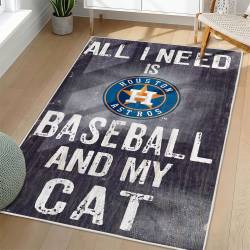 MLB Houston Astros Area Rug Non-Slip Baseball Carpet Home Decor Gift Idea For Fans HA160