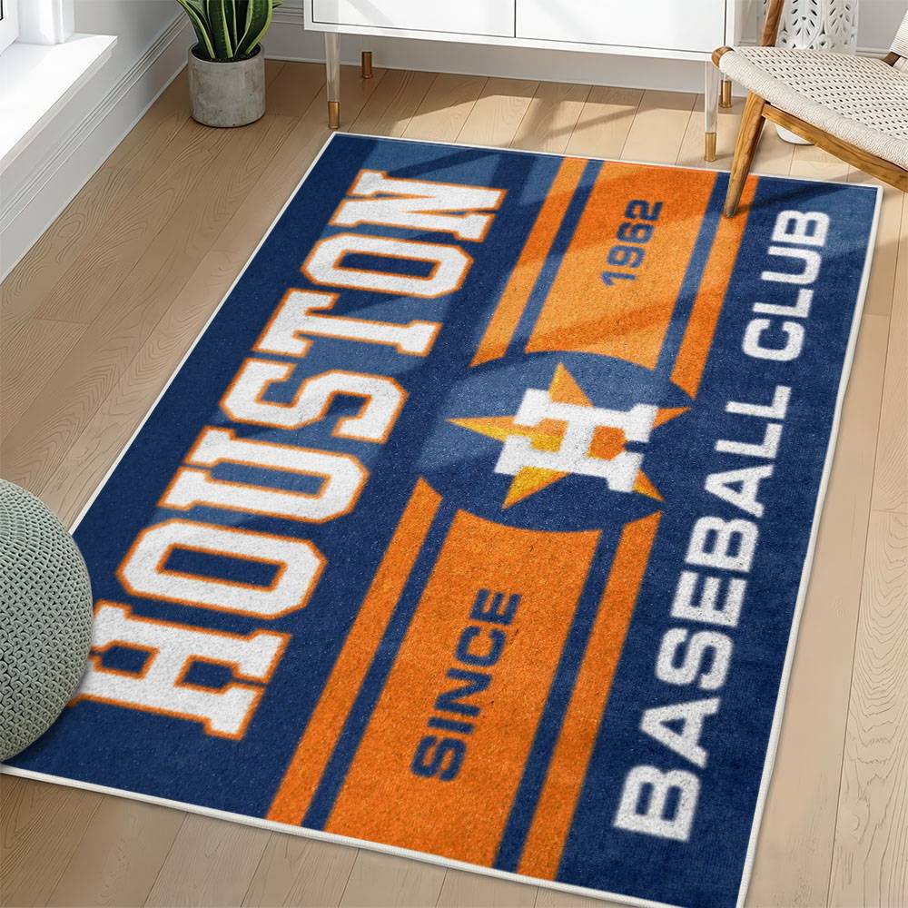 MLB Houston Astros Area Rug Non-Slip Baseball Carpet Home Decor Gift Idea For Fans HA161