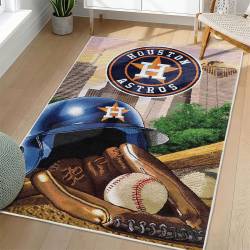 MLB Houston Astros Area Rug Non-Slip Baseball Carpet Home Decor Gift Idea For Fans HA163