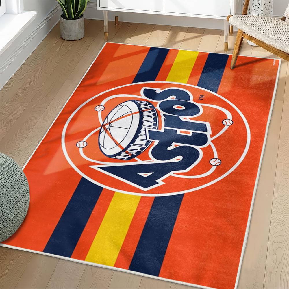 MLB Houston Astros Area Rug Non-Slip Baseball Carpet Home Decor Gift Idea For Fans HA167