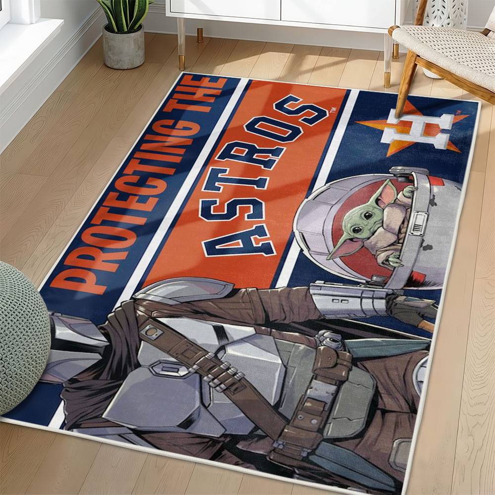 MLB Houston Astros Area Rug Non-Slip Baseball Carpet Home Decor Gift Idea For Fans HA170