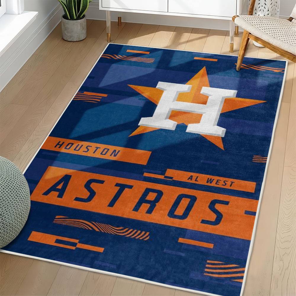 MLB Houston Astros Area Rug Non-Slip Baseball Carpet Home Decor Gift Idea For Fans HA175