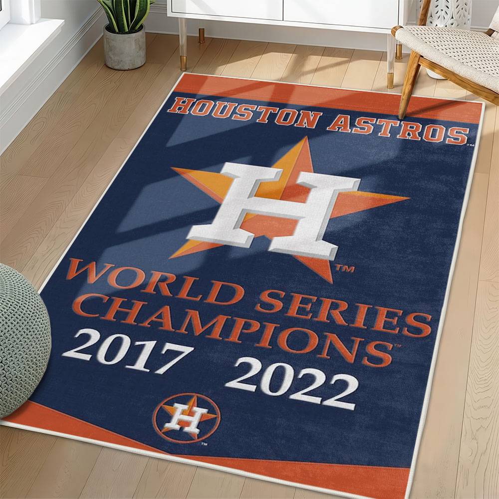 MLB Houston Astros Area Rug Non-Slip Baseball Carpet Home Decor Gift Idea For Fans HA178