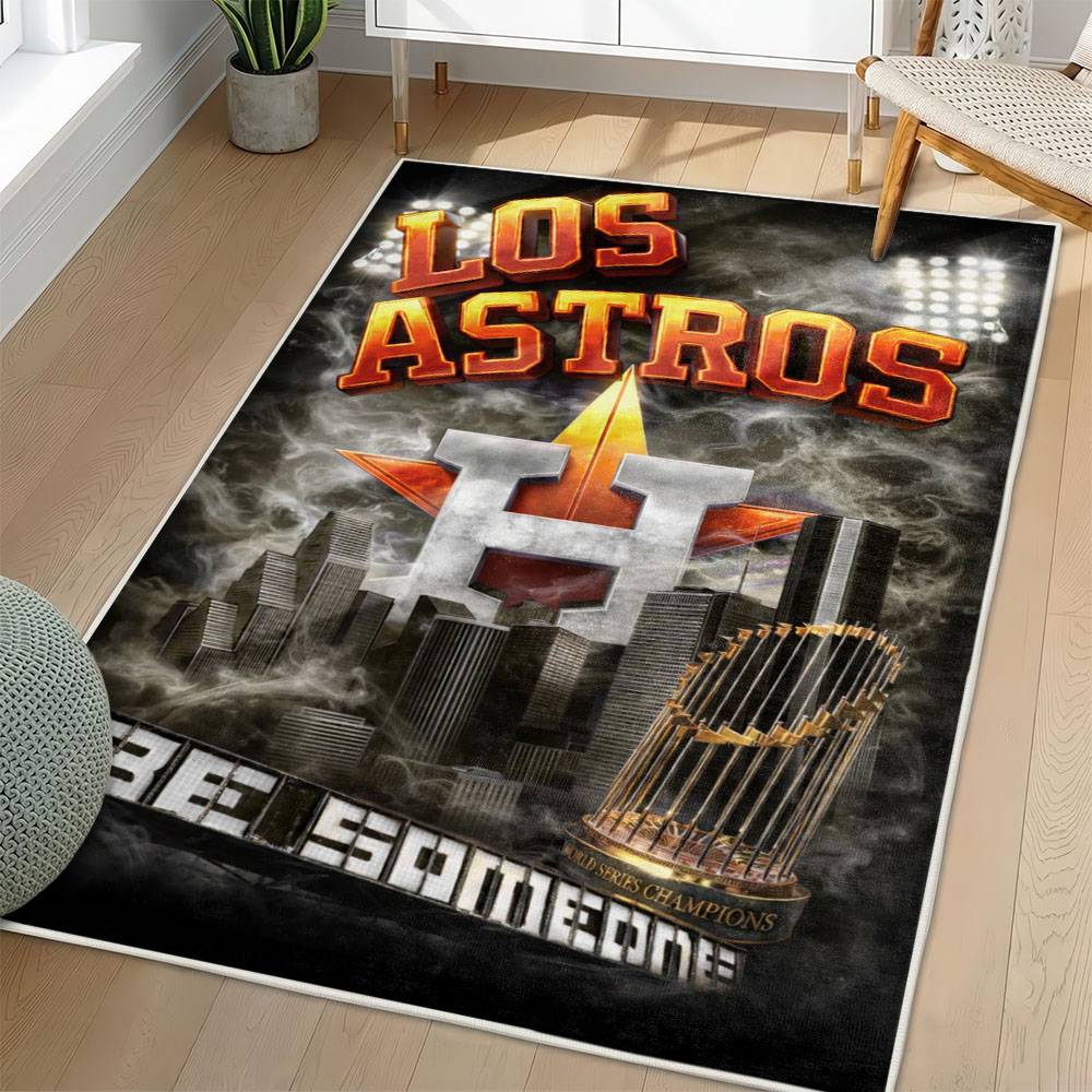 MLB Houston Astros Area Rug Non-Slip Baseball Carpet Home Decor Gift Idea For Fans HA179