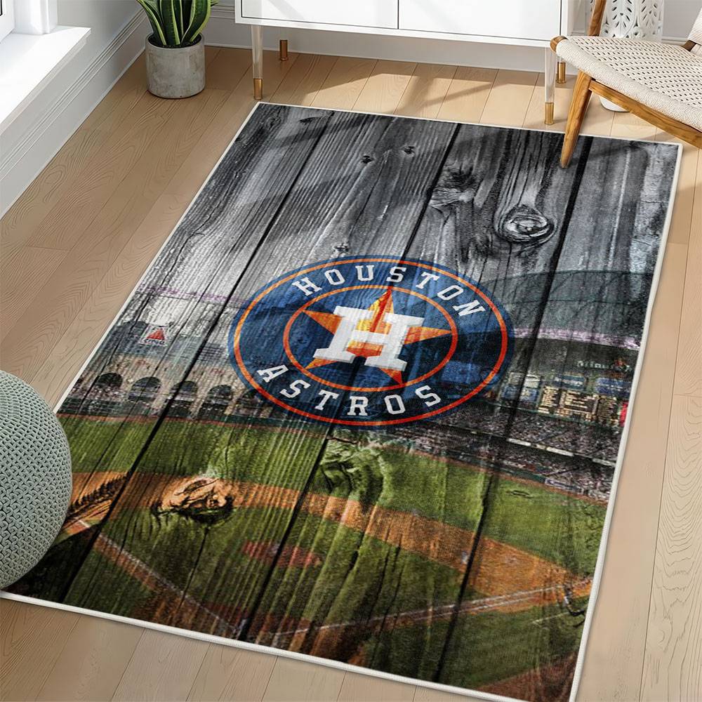 MLB Houston Astros Area Rug Non-Slip Baseball Carpet Home Decor Gift Idea For Fans HA183