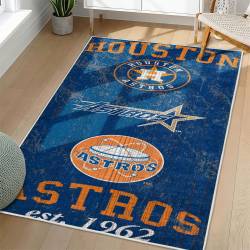 MLB Houston Astros Area Rug Non-Slip Baseball Carpet Home Decor Gift Idea For Fans HA184