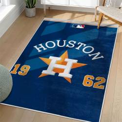 MLB Houston Astros Area Rug Non-Slip Baseball Carpet Home Decor Gift Idea For Fans HA186
