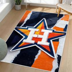 MLB Houston Astros Area Rug Non-Slip Baseball Carpet Home Decor Gift Idea For Fans HA19
