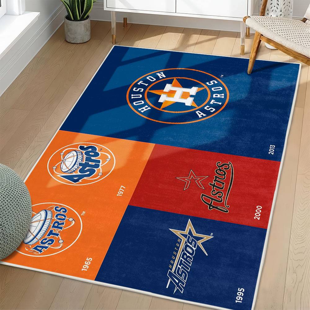 MLB Houston Astros Area Rug Non-Slip Baseball Carpet Home Decor Gift Idea For Fans HA193