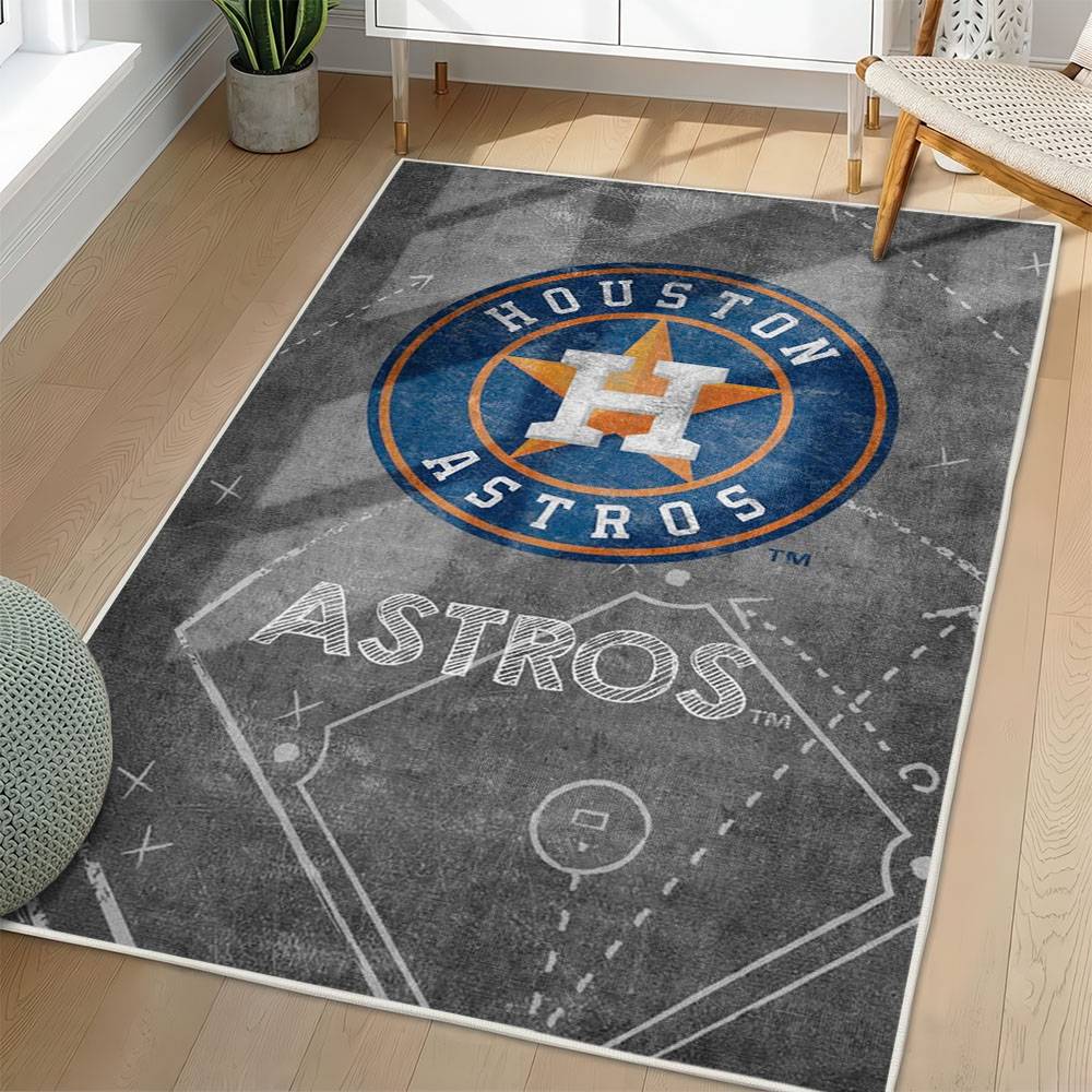 MLB Houston Astros Area Rug Non-Slip Baseball Carpet Home Decor Gift Idea For Fans HA195