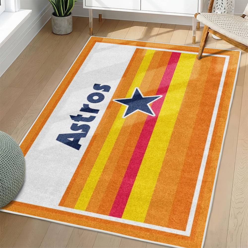 MLB Houston Astros Area Rug Non-Slip Baseball Carpet Home Decor Gift Idea For Fans HA198