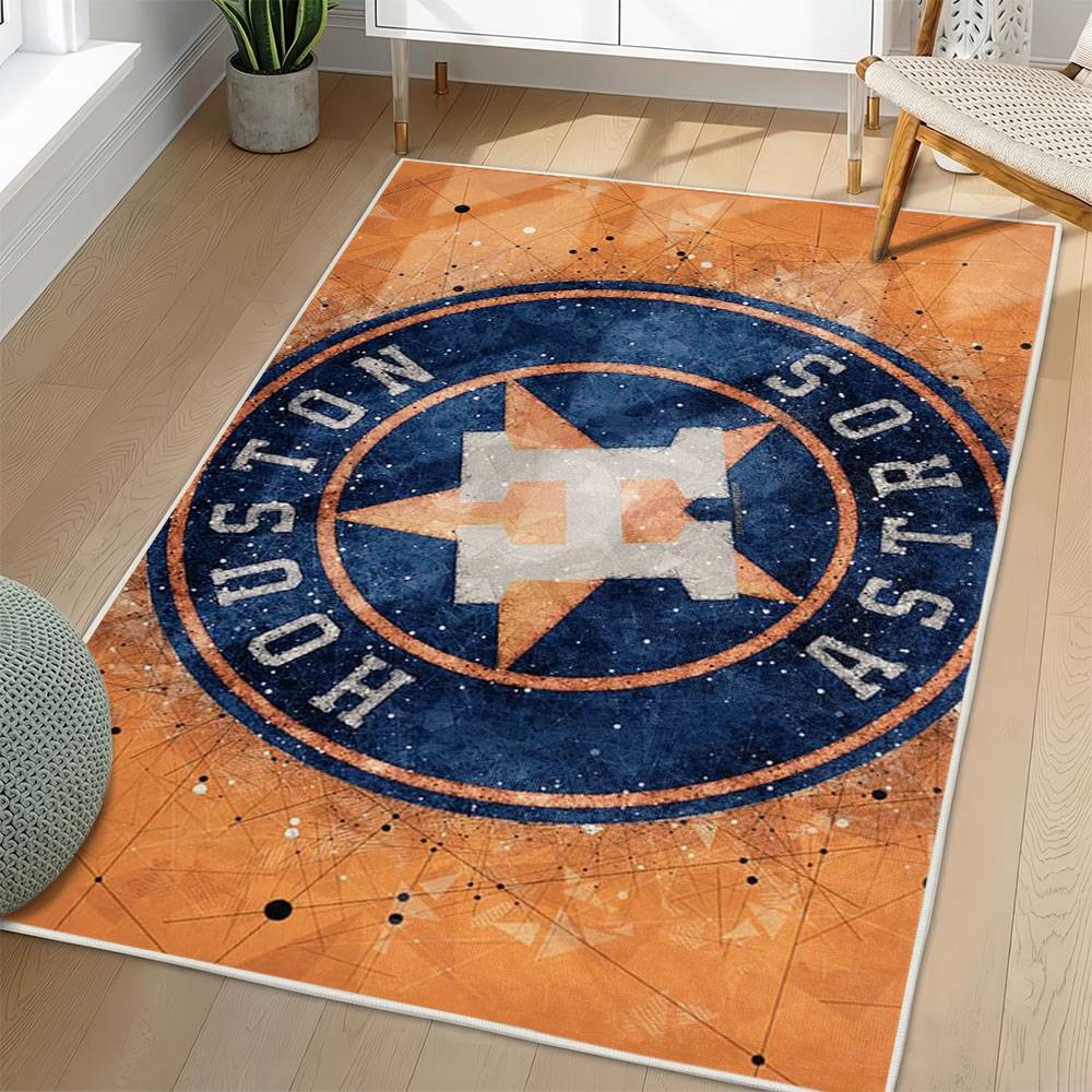 MLB Houston Astros Area Rug Non-Slip Baseball Carpet Home Decor Gift Idea For Fans HA215