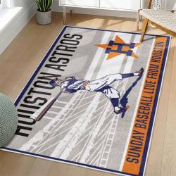 MLB Houston Astros Area Rug Non-Slip Baseball Carpet Home Decor Gift Idea For Fans HA217