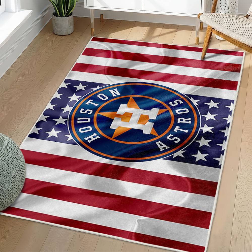 MLB Houston Astros Area Rug Non-Slip Baseball Carpet Home Decor Gift Idea For Fans HA229