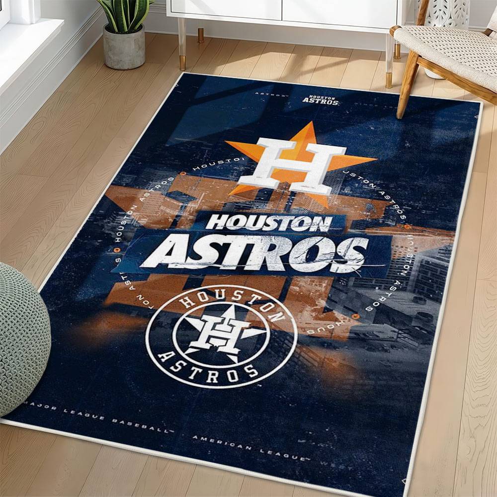 MLB Houston Astros Area Rug Non-Slip Baseball Carpet Home Decor Gift Idea For Fans HA232