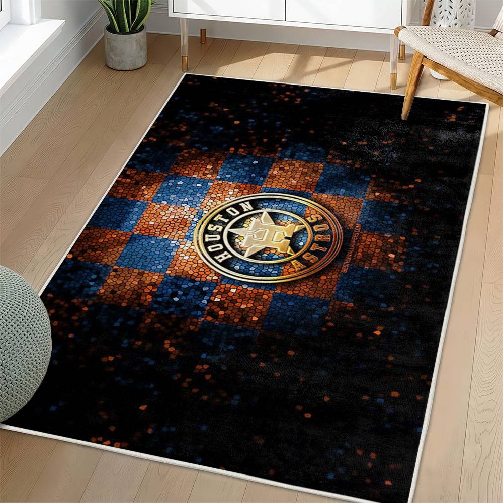 MLB Houston Astros Area Rug Non-Slip Baseball Carpet Home Decor Gift Idea For Fans HA235