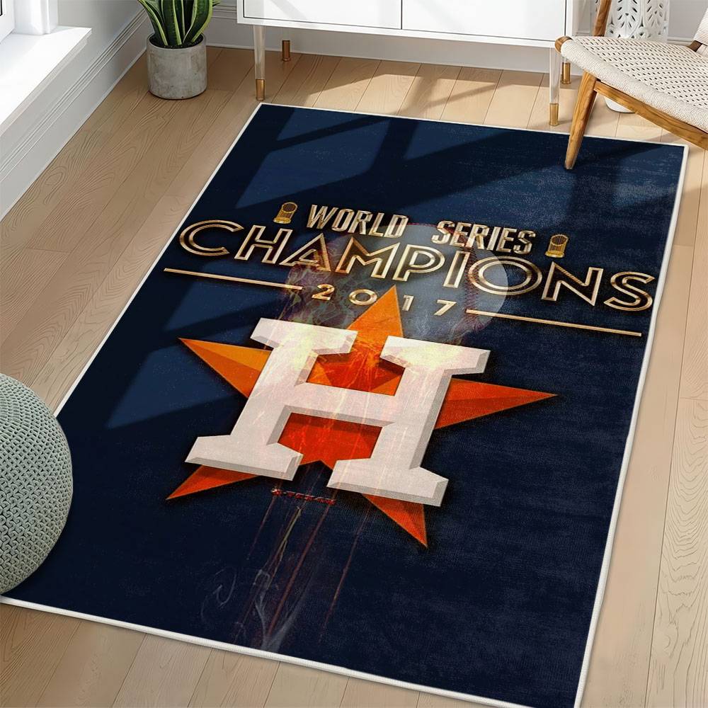 MLB Houston Astros Area Rug Non-Slip Baseball Carpet Home Decor Gift Idea For Fans HA236