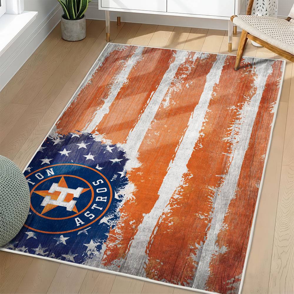 MLB Houston Astros Area Rug Non-Slip Baseball Carpet Home Decor Gift Idea For Fans HA237