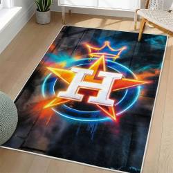 MLB Houston Astros Area Rug Non-Slip Baseball Carpet Home Decor Gift Idea For Fans HA24