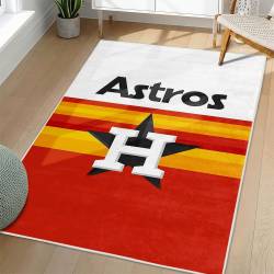 MLB Houston Astros Area Rug Non-Slip Baseball Carpet Home Decor Gift Idea For Fans HA240