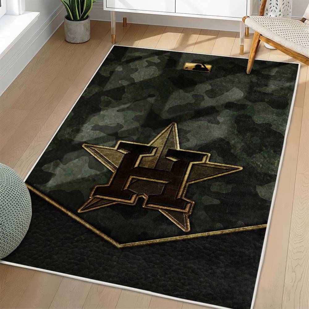MLB Houston Astros Area Rug Non-Slip Baseball Carpet Home Decor Gift Idea For Fans HA241