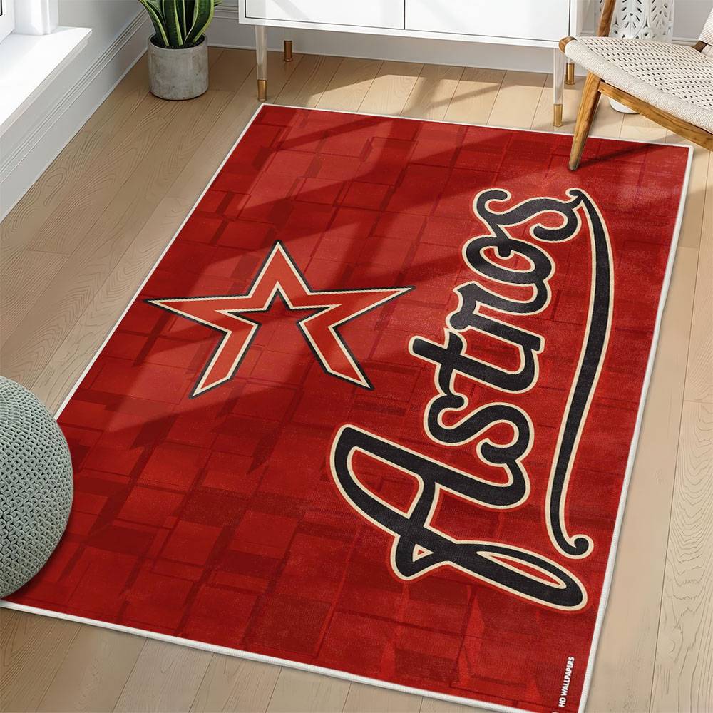 MLB Houston Astros Area Rug Non-Slip Baseball Carpet Home Decor Gift Idea For Fans HA255