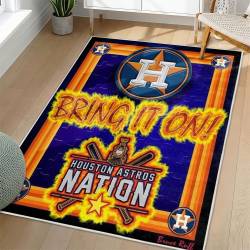 MLB Houston Astros Area Rug Non-Slip Baseball Carpet Home Decor Gift Idea For Fans HA259