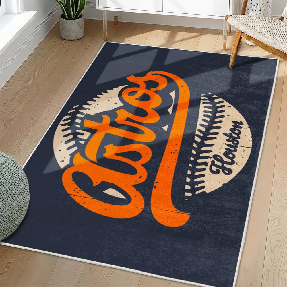 MLB Houston Astros Area Rug Non-Slip Baseball Carpet Home Decor Gift Idea For Fans HA260
