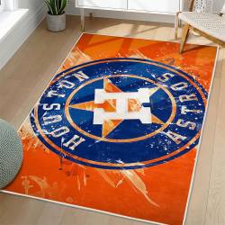 MLB Houston Astros Area Rug Non-Slip Baseball Carpet Home Decor Gift Idea For Fans HA262