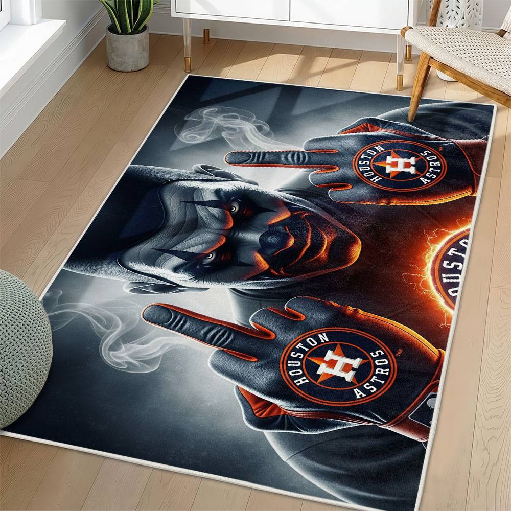 MLB Houston Astros Area Rug Non-Slip Baseball Carpet Home Decor Gift Idea For Fans HA27