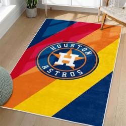 MLB Houston Astros Area Rug Non-Slip Baseball Carpet Home Decor Gift Idea For Fans HA33