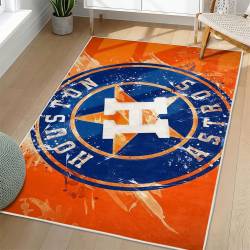MLB Houston Astros Area Rug Non-Slip Baseball Carpet Home Decor Gift Idea For Fans HA36