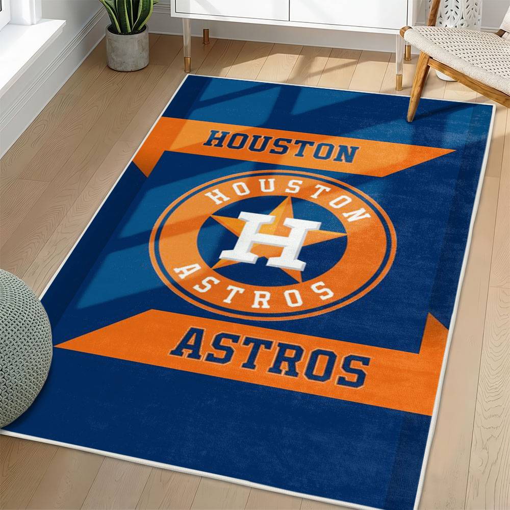 MLB Houston Astros Area Rug Non-Slip Baseball Carpet Home Decor Gift Idea For Fans HA37