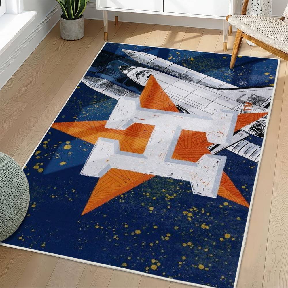 MLB Houston Astros Area Rug Non-Slip Baseball Carpet Home Decor Gift Idea For Fans HA39