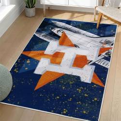 MLB Houston Astros Area Rug Non-Slip Baseball Carpet Home Decor Gift Idea For Fans HA39