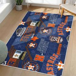 MLB Houston Astros Area Rug Non-Slip Baseball Carpet Home Decor Gift Idea For Fans HA40