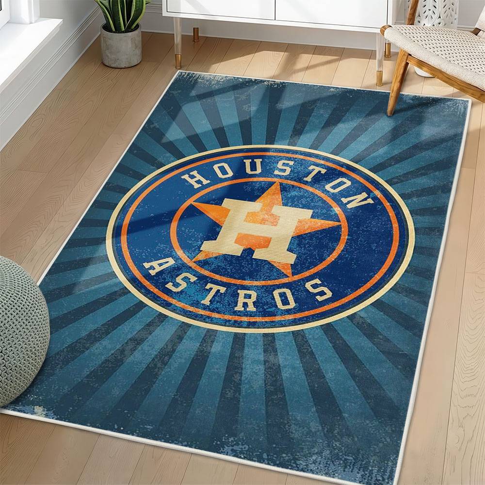 MLB Houston Astros Area Rug Non-Slip Baseball Carpet Home Decor Gift Idea For Fans HA41