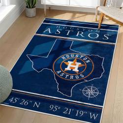 MLB Houston Astros Area Rug Non-Slip Baseball Carpet Home Decor Gift Idea For Fans HA42