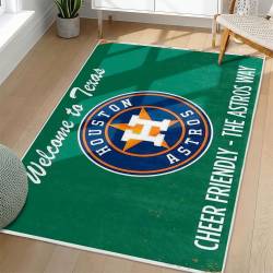 MLB Houston Astros Area Rug Non-Slip Baseball Carpet Home Decor Gift Idea For Fans HA46