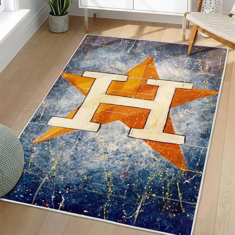 MLB Houston Astros Area Rug Non-Slip Baseball Carpet Home Decor Gift Idea For Fans HA49