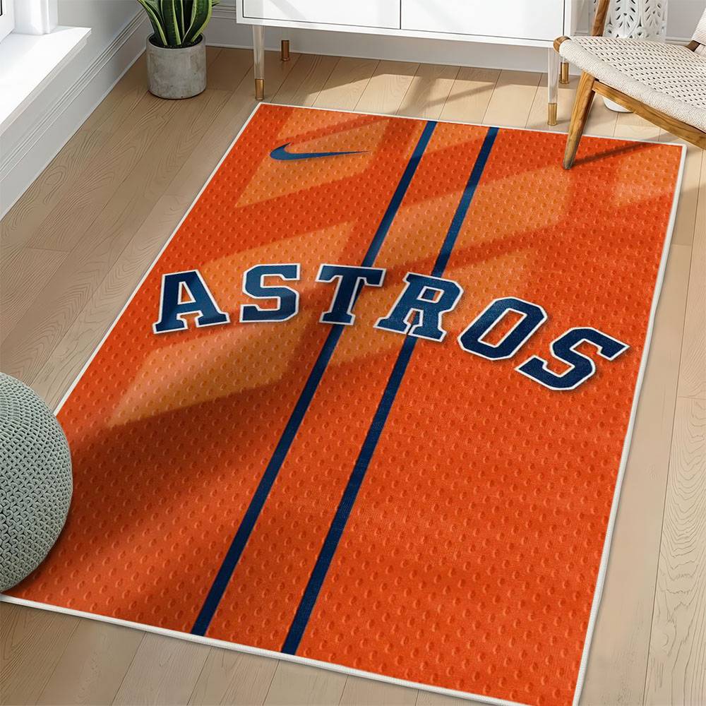 MLB Houston Astros Area Rug Non-Slip Baseball Carpet Home Decor Gift Idea For Fans HA51