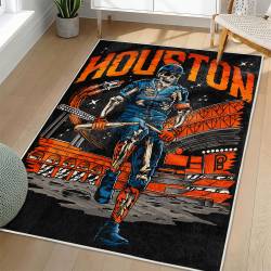 MLB Houston Astros Area Rug Non-Slip Baseball Carpet Home Decor Gift Idea For Fans HA54