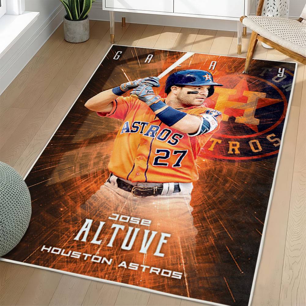 MLB Houston Astros Area Rug Non-Slip Baseball Carpet Home Decor Gift Idea For Fans HA55