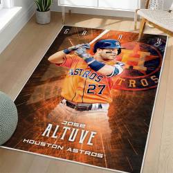 MLB Houston Astros Area Rug Non-Slip Baseball Carpet Home Decor Gift Idea For Fans HA55