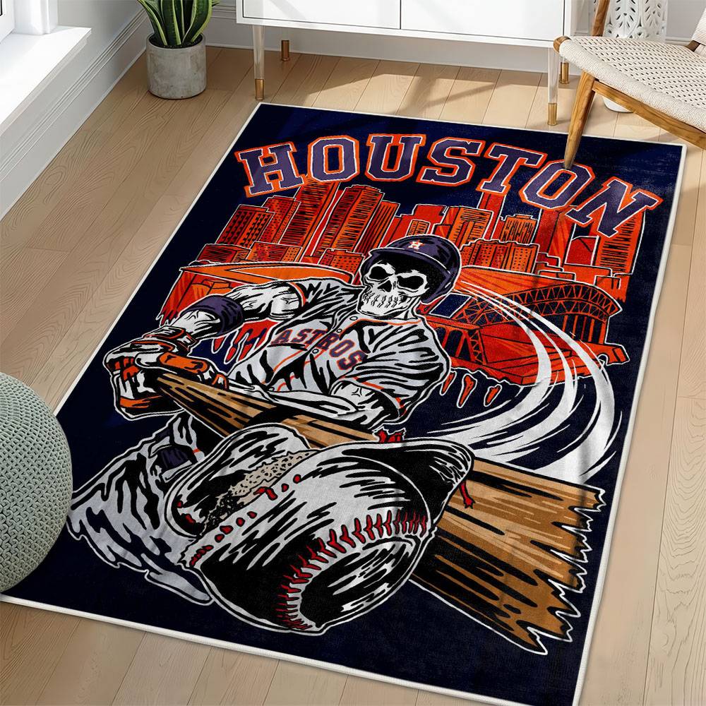 MLB Houston Astros Area Rug Non-Slip Baseball Carpet Home Decor Gift Idea For Fans HA56