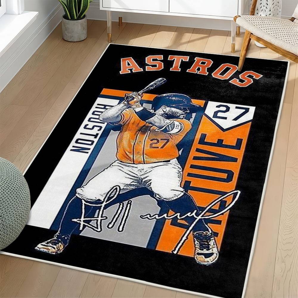 MLB Houston Astros Area Rug Non-Slip Baseball Carpet Home Decor Gift Idea For Fans HA60