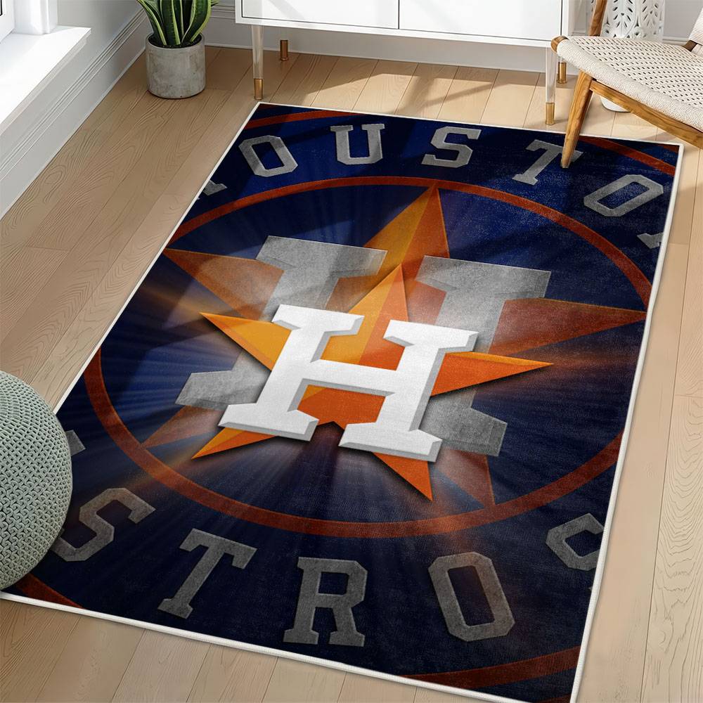 MLB Houston Astros Area Rug Non-Slip Baseball Carpet Home Decor Gift Idea For Fans HA61