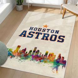 MLB Houston Astros Area Rug Non-Slip Baseball Carpet Home Decor Gift Idea For Fans HA63