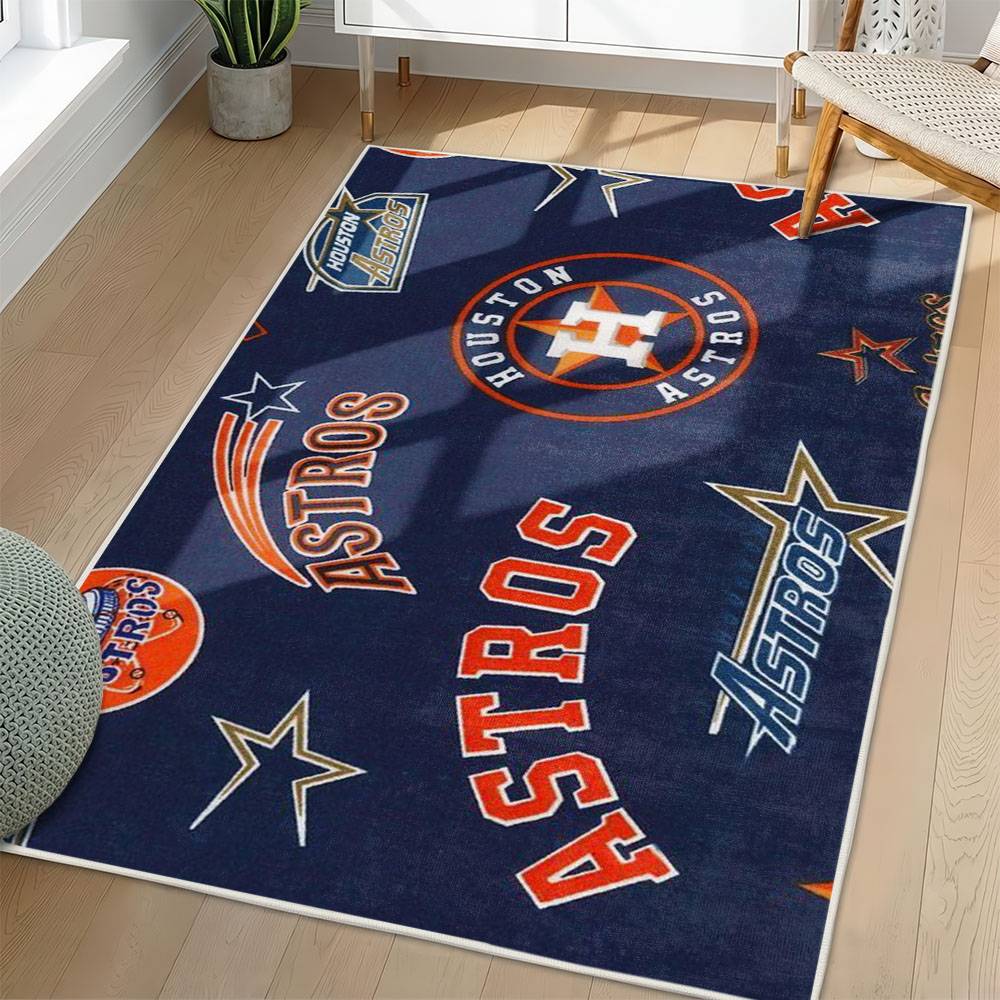 MLB Houston Astros Area Rug Non-Slip Baseball Carpet Home Decor Gift Idea For Fans HA66