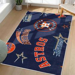 MLB Houston Astros Area Rug Non-Slip Baseball Carpet Home Decor Gift Idea For Fans HA66